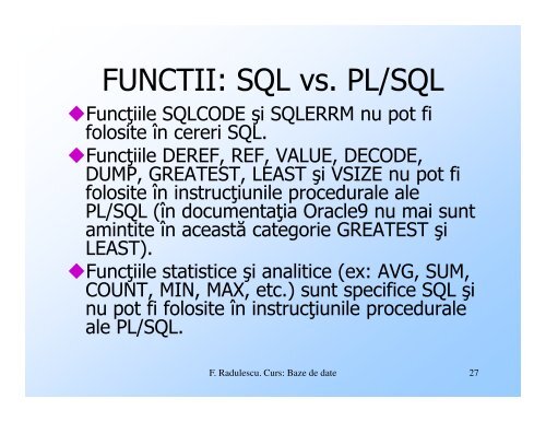 Elemente de PL/SQL [pdf] - Baze de date