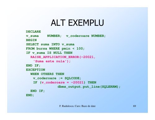 Elemente de PL/SQL [pdf] - Baze de date