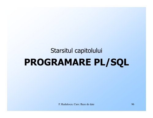 Elemente de PL/SQL [pdf] - Baze de date