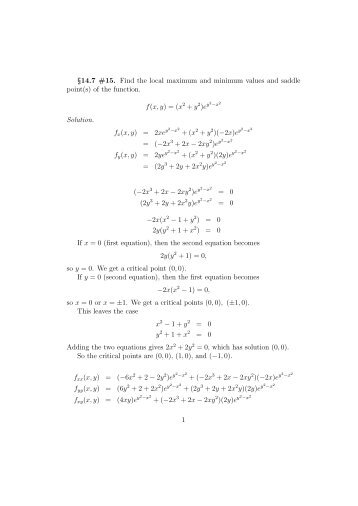 (x2 + y2)ey2-x2 Solution. fx