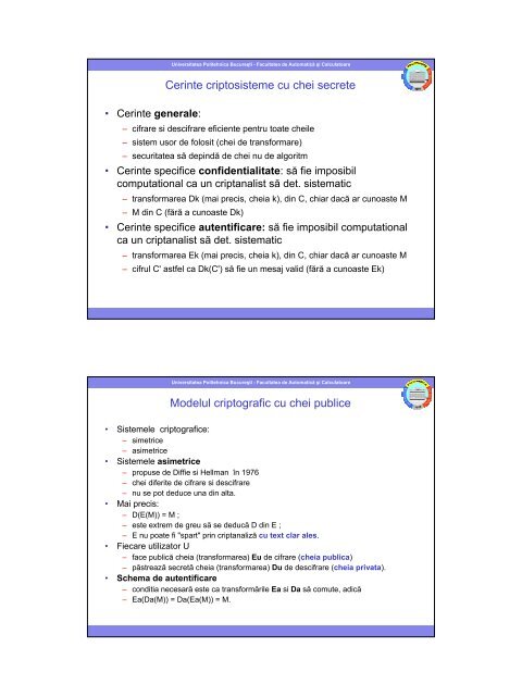 Curs 11 (partea 1) - Nivelul prezentare, criptografie [pdf] - derivat