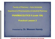 PharmaceuticsII_Prelab2 - Faculty of Pharmacy