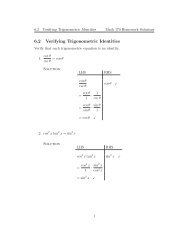 6.2 Verifying Trigonometric Identities