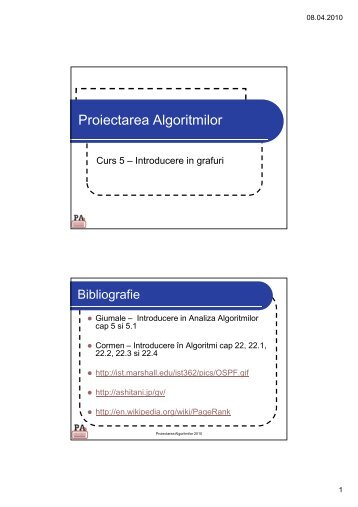 Curs 5 - Introducere în grafuri [pdf] - Andrei