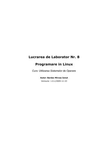 Programare în Linux [pdf] - Andrei