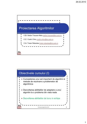 Curs 1 - Proiectarea algoritmilor [pdf] - Andrei