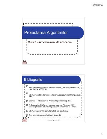 Curs 9 - Arbori minimi de acoperire [pdf] - Andrei