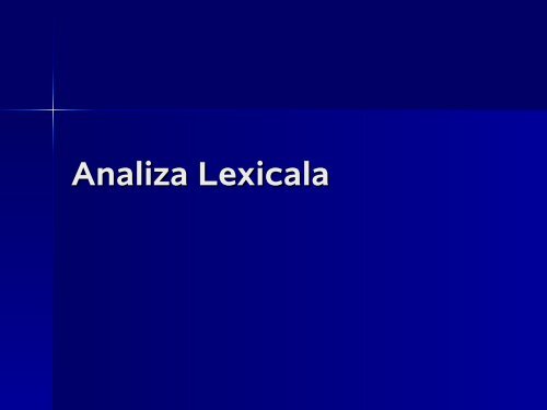 Analiza lexicala [pdf] - Andrei