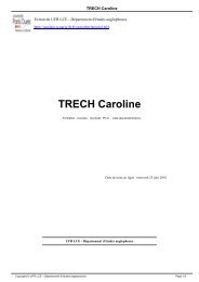 TRECH Caroline - Département d'études anglophones