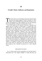 III. Vivaldi's Music - Influence and Reputation - Anima Veneziana