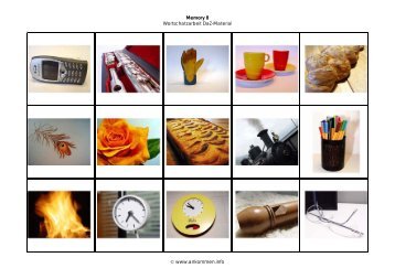Memory B Wortschatzarbeit DaZ-Material © www.ankommen.info