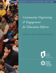 Community Organizing & Engagement for Education Reform