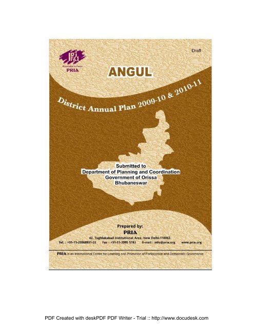 7. revised annual plan 2009-2010 - Angul