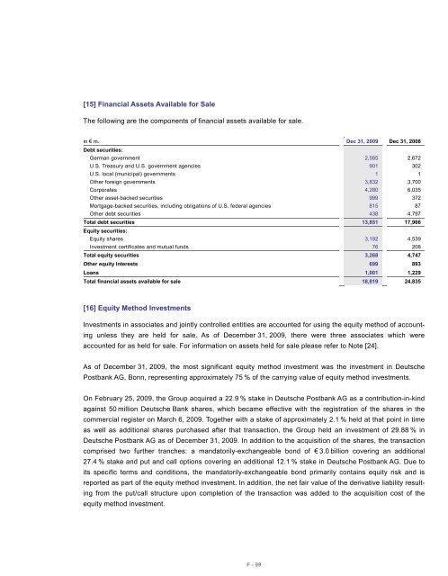 Annual Report 2009 on Form 20-F (PDF) - Deutsche Bank Annual ...