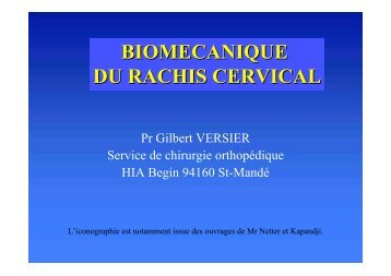 Biomécanique Rachis cervical - ClubOrtho.fr