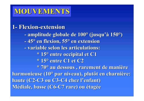 Biomécanique Rachis cervical - ClubOrtho.fr