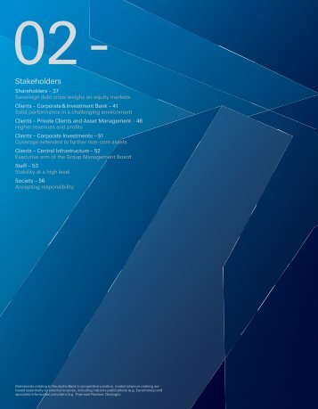 Stakeholders (PDF) - Deutsche Bank Annual Report 2012