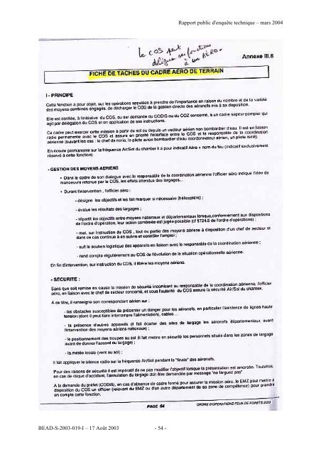 Télécharger le rapport public BEAD-air-S-2003-019-I