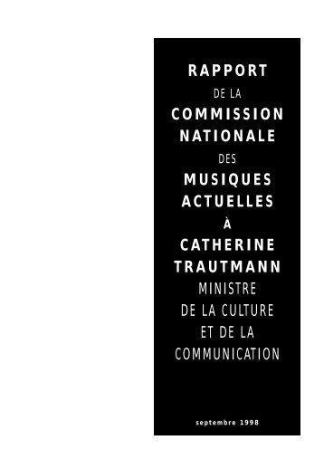 Rapport de la Commission nationale des musiques actuelles - Irma