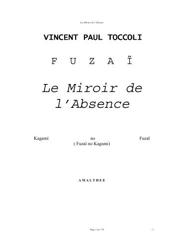 le miroir de l absence pdf - Vincent-Paul Toccoli a-nous-dieu-toccoli