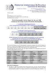2008 World Maximaphily activity report. - FIP Maximaphily ...
