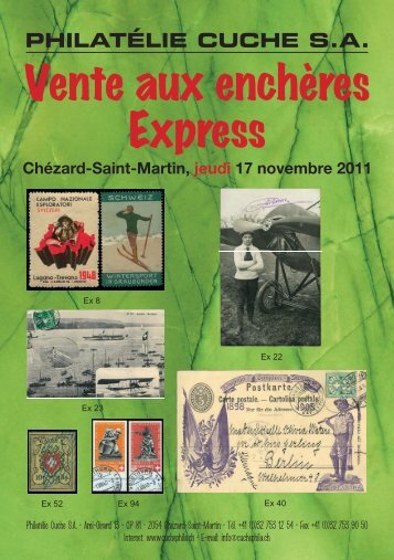 Vente aux enchères Express - Philatélie Cuche SA