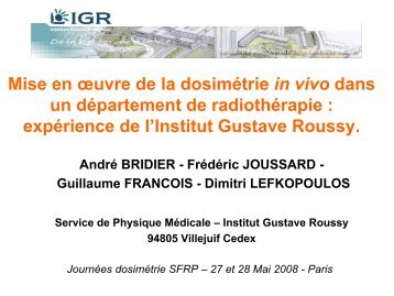 dosimétrie in vivo - IRSN