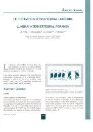 le foramen intervertebral lombaire - L'Institut de la Colonne Vertébrale