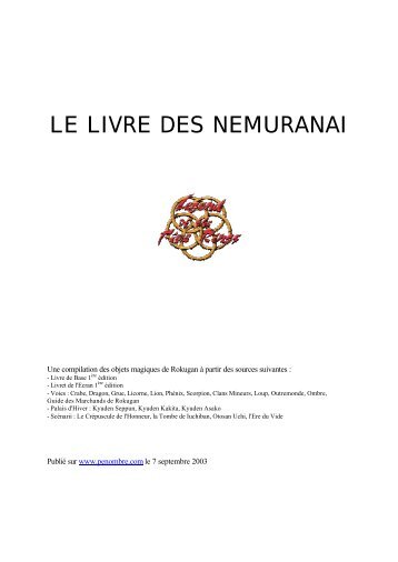 Le Livre des Nemuranai - PenombrE