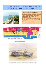 l'etude du plan d'occupation de la plage de yasmine ... - APAL