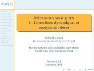 Corrections dynamiques et analyse de vitesse - liamg