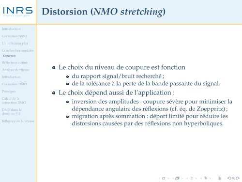 Corrections dynamiques et analyse de vitesse - liamg