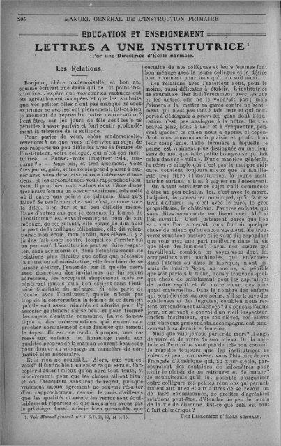 MANUEL GÉNÉRAL DE L'INSTRUCTION PRIMAIRE - INRP