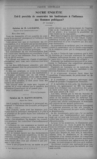 MANUEL GÉNÉRAL DE L'INSTRUCTION PRIMAIRE - INRP