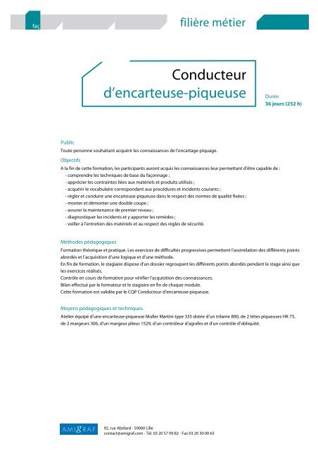 CONDUCTEUR D'ENCARTEUSE-PIQUEUSE