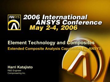 Extended Composite Analysis Capabilities for ANSYS