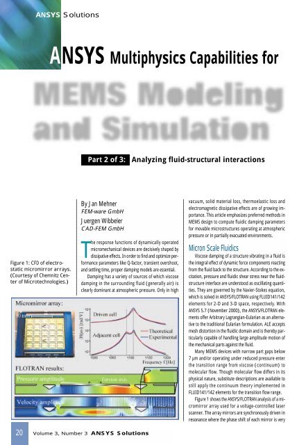 ANSYS Multiphysics Capabilities for