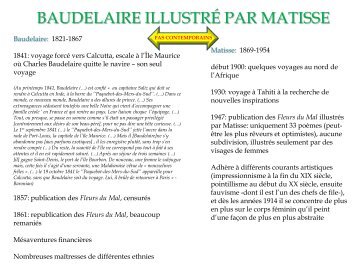 BAUDELAIRE ILLUSTRÉ PAR MATISSE - Moodle 2