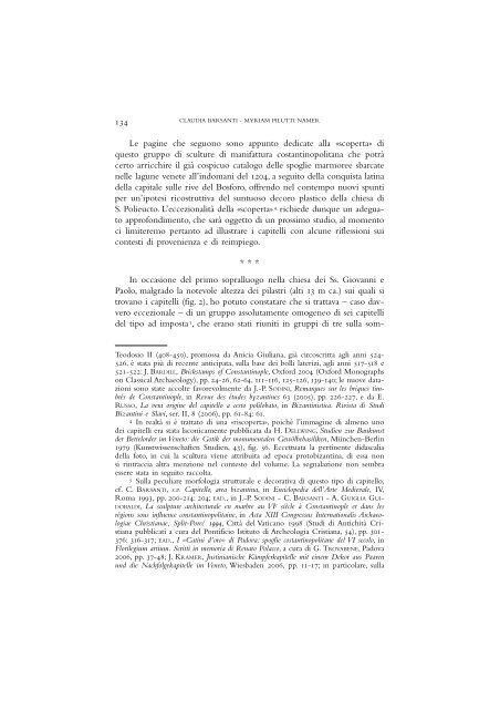 DA COSTANTINOPOLI A VENEZIA - Antichità e Tradizione Classica