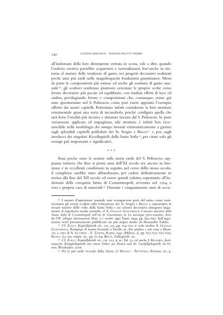 DA COSTANTINOPOLI A VENEZIA - Antichità e Tradizione Classica