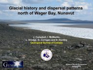 Glacial history and dispersal patterns north of Wager Bay, Nunavut
