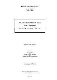 la fonction symbolique de la pilosite dans la transsexualite