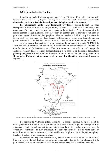 historique de trois glissements actifs dans le bassin - Eost ...