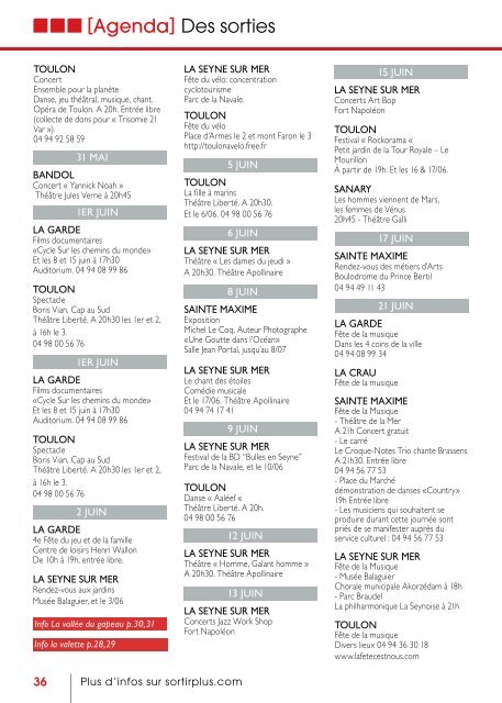 Magazine Sortirplus • Mai-Juin 2012