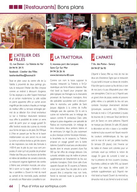 Magazine Sortirplus • Mai-Juin 2012