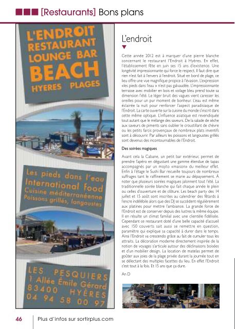 Magazine Sortirplus • Mai-Juin 2012