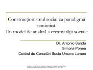 Construcţionismul social ca paradigmă semiotică ... - Antonio Sandu