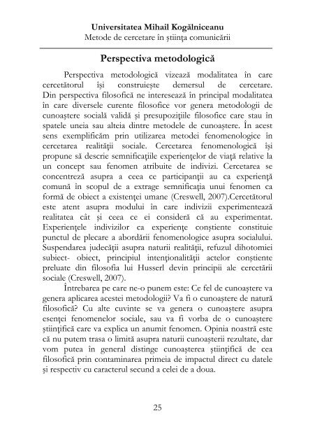 Metode de cercetare în ştiinţa comunicării - Antonio Sandu