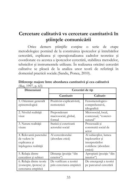 Metode de cercetare în ştiinţa comunicării - Antonio Sandu