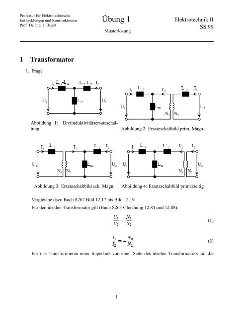 Berechnung Transformator und Schwingkreis (Lösungen)